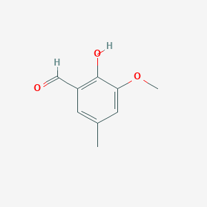 2-Hydroxy-3-methoxy-5-methylbenzaldehyde chemical structure (CAS 7452-10-0)