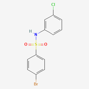 4-Bromo-N-(3-chlorophenyl)benzenesulfonamide chemical structure (CAS 7454-56-0)