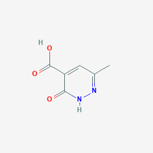 6-Methyl-3-oxo-2,3-dihydropyridazine-4-carboxylic acid chemical structure (CAS 74557-73-6)