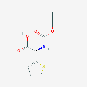 (R)-2-((tert-Butoxycarbonyl)amino)-2-(thiophen-2-yl)acetic acid chemical structure (CAS 74562-03-1)