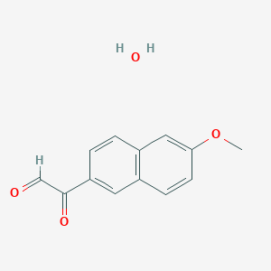 2-(6-Methoxynaphthalen-2-yl)-2-oxoacetaldehyde hydrate chemical structure (CAS 745783-88-4)