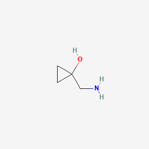 1-(Aminomethyl)cyclopropanol chemical structure (CAS 74592-33-9)
