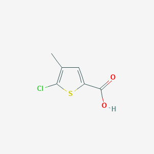 5-Chloro-4-methylthiophene carboxylic acid chemical structure (CAS 74598-03-1)