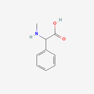 2-(Methylamino)-2-phenylacetic acid chemical structure (CAS 74641-60-4)