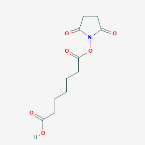 7-((2,5-Dioxopyrrolidin-1-yl)oxy)-7-oxoheptanoic acid chemical structure (CAS 74648-13-8)