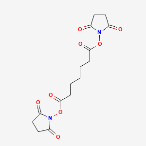 Bis(2,5-dioxopyrrolidin-1-yl) heptanedioate chemical structure (CAS 74648-14-9)