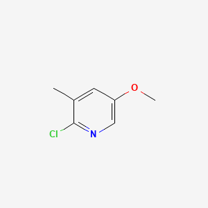2-Chloro-5-methoxy-3-methylpyridine chemical structure (CAS 74650-70-7)