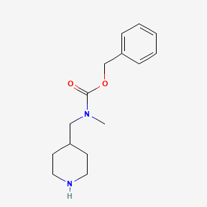 Benzyl methyl(piperidin-4-ylmethyl)carbamate chemical structure (CAS 746578-71-2)
