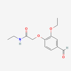 2-(2-Ethoxy-4-formylphenoxy)-N-ethylacetamide chemical structure (CAS 746608-49-1)