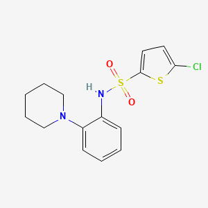 5-Chloro-N-(2-(piperidin-1-yl)phenyl)thiophene-2-sulfonamide chemical structure (CAS 746609-35-8)