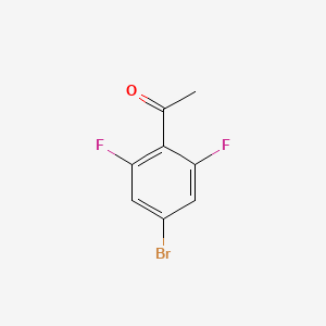 1-(4-Bromo-2,6-difluorophenyl)ethanone chemical structure (CAS 746630-34-2)