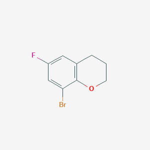 8-Bromo-6-fluorochroman chemical structure (CAS 746638-33-5)