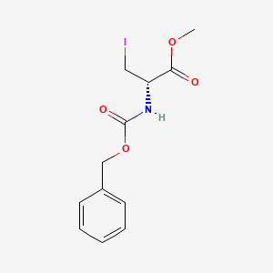 Methyl (S)-2-(((benzyloxy)carbonyl)amino)-3-iodopropanoate chemical structure (CAS 74683-70-8)