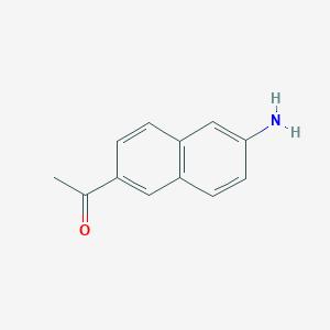 1-(6-Aminonaphthalen-2-yl)ethanone chemical structure (CAS 7470-88-4)