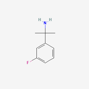 2-(3-Fluorophenyl)propan-2-amine chemical structure (CAS 74702-89-9)