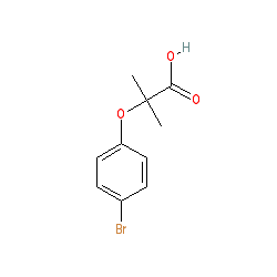 2-(4-Bromophenoxy)-2-methylpropanoic acid chemical structure (CAS 7472-69-7)