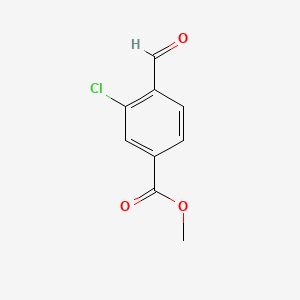 Methyl 3-chloro-4-formylbenzoate chemical structure (CAS 74733-26-9)