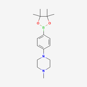 4-(4-Methyl-1-piperazinyl)phenylboronic Acid Pinacol Ester chemical structure (CAS 747413-21-4)