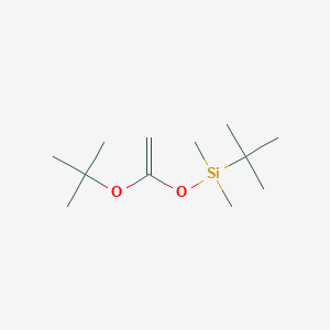((1-(tert-Butoxy)vinyl)oxy)(tert-butyl)dimethylsilane chemical structure (CAS 74786-02-0)