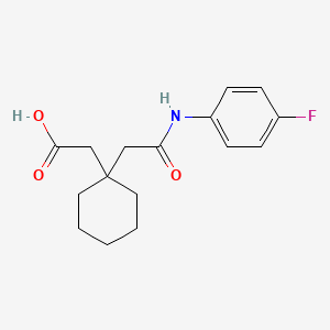 2-(1-(2-((4-Fluorophenyl)amino)-2-oxoethyl)cyclohexyl)acetic acid chemical structure (CAS 748146-89-6)