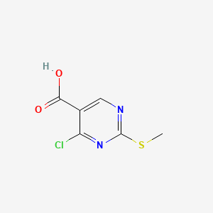 4-Chloro-2-(methylthio)pyrimidine-5-carboxylic acid chemical structure (CAS 74840-34-9)