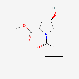 1-(tert-Butyl) 2-methyl (2S,4R)-4-hydroxypyrrolidine-1,2-dicarboxylate chemical structure (CAS 74844-91-0)