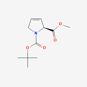 (S)-1-tert-Butyl 2-methyl 1H-pyrrole-1,2(2H,5H)-dicarboxylate chemical structure (CAS 74844-93-2)