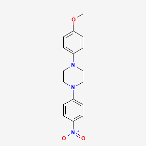 1-(4-Methoxyphenyl)-4-(4-nitrophenyl)piperazine chemical structure (CAS 74852-61-2)