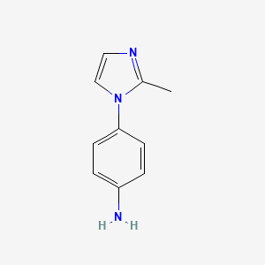 4-(2-Methylimidazol-1-yl)phenylamine chemical structure (CAS 74852-81-6)