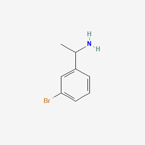 1-(3-Bromophenyl)ethanamine chemical structure (CAS 74877-08-0)