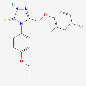 5-((4-Chloro-2-methylphenoxy)methyl)-4-(4-ethoxyphenyl)-4H-1,2,4-triazole-3-thiol chemical structure (CAS 748793-44-4)
