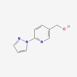 (6-(1H-Pyrazol-1-yl)pyridin-3-yl)methanol chemical structure (CAS 748796-38-5)