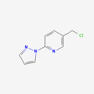 5-(Chloromethyl)-2-(1H-pyrazol-1-yl)pyridine chemical structure (CAS 748796-39-6)
