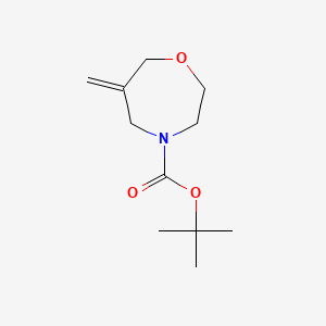 tert-Butyl 6-methylene-1,4-oxazepane-4-carboxylate chemical structure (CAS 748805-96-1)
