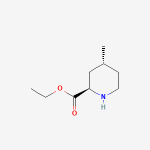 (2R,4R)-Ethyl 4-methylpiperidine-2-carboxylate chemical structure (CAS 74892-82-3)