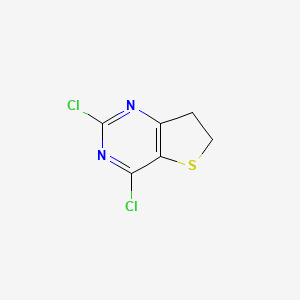 2,4-Dichloro-6,7-dihydrothieno[3,2-d]pyrimidine chemical structure (CAS 74901-69-2)