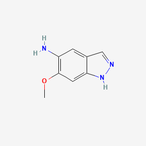 6-Methoxy-1H-indazol-5-amine chemical structure (CAS 749223-61-8)