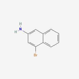 4-Bromonaphthalen-2-amine chemical structure (CAS 74924-94-0)