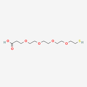 1-Mercapto-3,6,9,12-tetraoxapentadecan-15-oic acid chemical structure (CAS 749247-06-1)