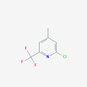 2-Chloro-4-methyl-6-(trifluoromethyl)pyridine chemical structure (CAS 749256-90-4)