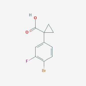 1-(4-Bromo-3-fluorophenyl)cyclopropanecarboxylic acid chemical structure (CAS 749269-74-7)