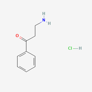 3-Amino-1-phenylpropan-1-one hydrochloride chemical structure (CAS 7495-58-1)