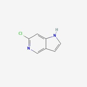6-Chloro-1H-pyrrolo[3,2-c]pyridine chemical structure (CAS 74976-31-1)