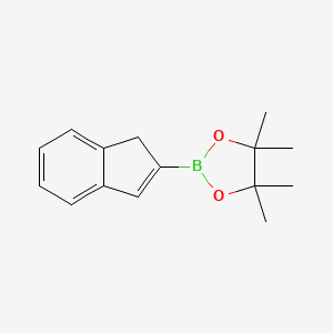 2-(1H-Inden-2-yl)-4,4,5,5-tetramethyl-1,3,2-dioxaborolane chemical structure (CAS 749869-98-5)
