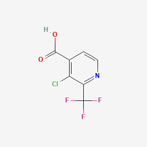 3-Chloro-2-(trifluoromethyl)isonicotinic acid chemical structure (CAS 749875-02-3)