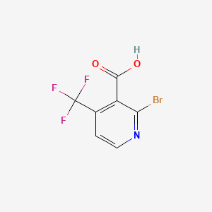 2-Bromo-4-(trifluoromethyl)nicotinic acid chemical structure (CAS 749875-15-8)