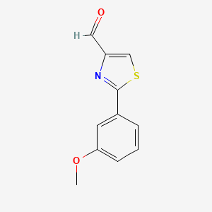 2-(3-Methoxyphenyl)thiazole-4-carbaldehyde chemical structure (CAS 749902-11-2)