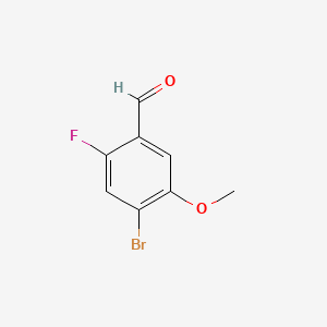 4-Bromo-2-fluoro-5-methoxybenzaldehyde chemical structure (CAS 749931-20-2)