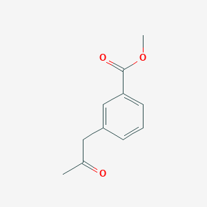 Methyl 3-(2-oxopropyl)benzoate chemical structure (CAS 74998-19-9)