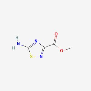 Methyl 5-amino-1,2,4-thiadiazole-3-carboxylate chemical structure (CAS 75028-16-9)